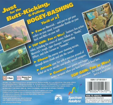 Top Gun - Fire at Will! (EU) box cover back